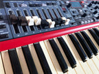 Close-up of a keyboard with control panel