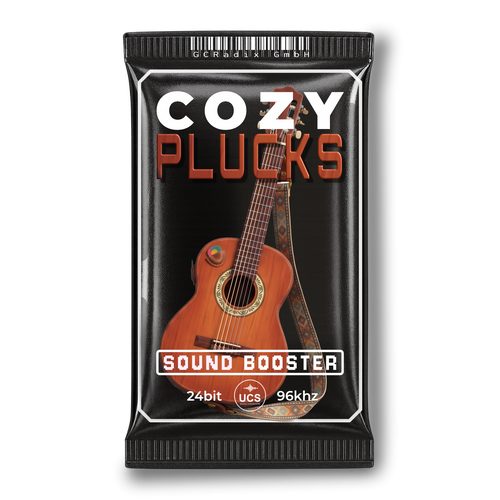 sound booster cozy plucks, musical ui sound library